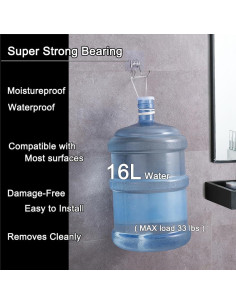 Paquete de 15 Ganchos Adhesivos CenterZ Doble Grande 15 kg 2