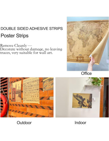 48 Tiras Adhesivas Removibles Karsbarwe para Colgar sin Daños