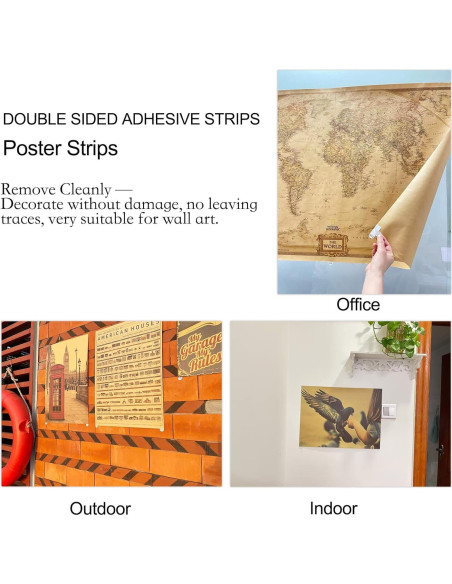 48 Tiras Adhesivas Removibles Karsbarwe para Colgar sin Daños