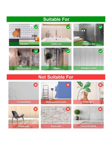 48 Tiras Adhesivas Removibles Karsbarwe para Colgar sin Daños