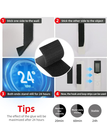 15 Juegos de Tiras Adhesivas Doble Cara NISUOIEN 2.54x10.16cm