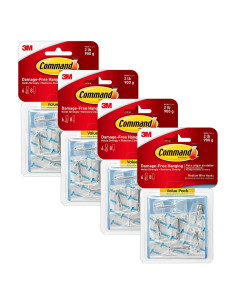Ganchos Adhesivos Command 17065CLR-6ES, 24 Ganchos Metal
