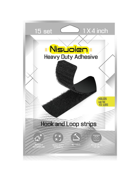 15 Juegos de Tiras Adhesivas Doble Cara NISUOIEN 2.54x10.16cm