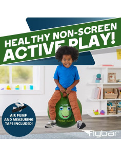 Pelota Rebotadora Flybar Hopper Ball Verde Rana - Juguete Infantil 2