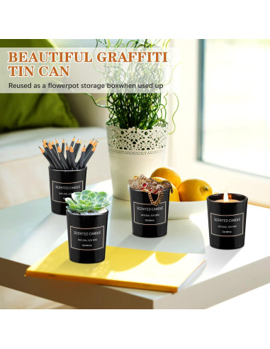 Set de 8 Velas Aromáticas Qizeion Cera de Soja 99g