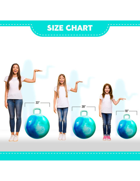 Bola Saltarina EVERICH 38 cm con Mango - Juguete Inflable para Niños