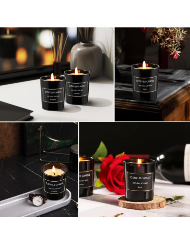 Set de 8 Velas Aromáticas Qizeion Cera de Soja 99g