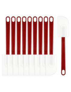 Juego de 10 Espátulas de Silicona Tobeelec 25.5 cm Resistentes al Calor