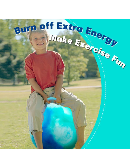 Bola Saltarina EVERICH 38 cm con Mango - Juguete Inflable para Niños