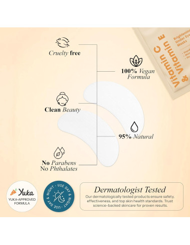 Parches para Ojos Klar and Co con Vitamina C y E - 5 Pares