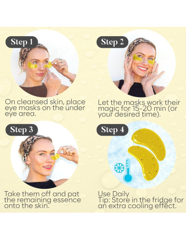 Parches para Ojos Bloomora - Hidratación Día y Noche (30 Pares)