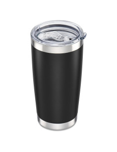 Taza de viaje Orebigo 20 oz acero inoxidable negro aislada