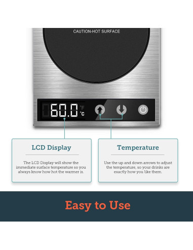 Calentador de Taza COSORI CO294-CW Digital 25-90C Acero Inoxidable