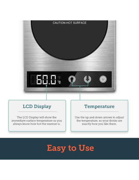 Calentador de Taza COSORI CO294-CW Digital 25-90C Acero Inoxidable