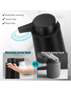 Dispensador Automático de Jabón Espumoso Phneems 266ml Negro 2