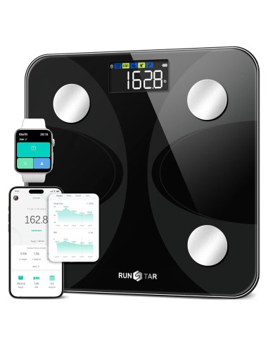 Báscula Digital RunSTAR con Pantalla Grande y Análisis Corporal