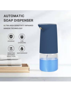 Dispensador de Jabón Automático CozyBlue Recargable 413ml Azul 2