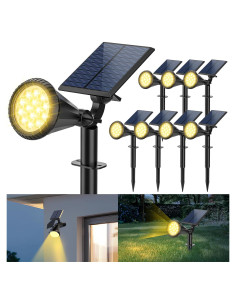 Luces de Spot Solar Katipeal 8 Paquete Ajustables IP65