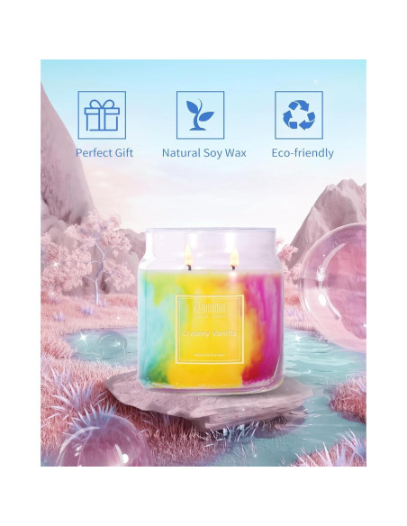 Vela Aromática HZ-WONMIO Vainilla Cremosa 340g 80 Horas Vela Aromática HZ-WONMIO Vainilla Cremosa 340g 80 Horas