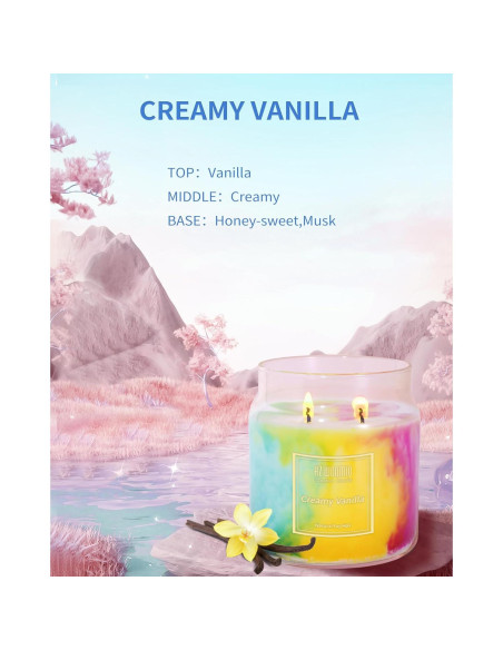 Vela Aromática HZ-WONMIO Vainilla Cremosa 340g 80 Horas Vela Aromática HZ-WONMIO Vainilla Cremosa 340g 80 Horas