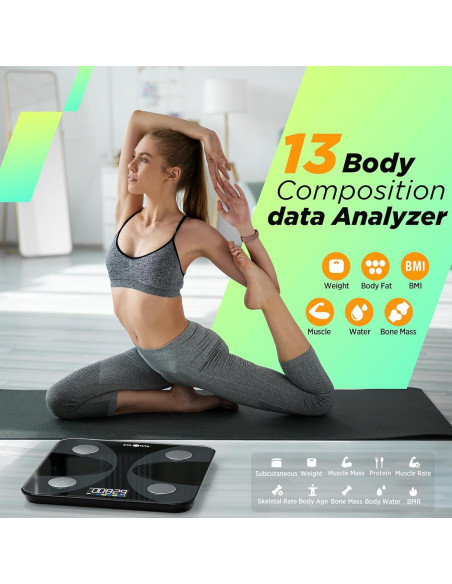 Báscula Digital RunSTAR con Pantalla Grande y Análisis Corporal