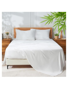 Juego de Sábanas Queen KUSNUG 100% Rayón Bambú 4 Piezas