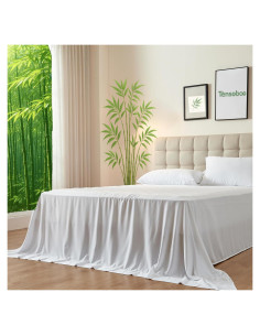 Juego de Sábanas Queen Tensoboo 100% Viscosa de Bambú 4 Piezas