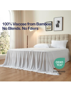 Juego de Sábanas Queen Tensoboo 100% Viscosa de Bambú 4 Piezas 2