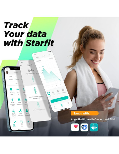 Báscula Digital RunSTAR con Pantalla Grande y Análisis Corporal