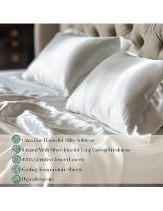 Juego de Sábanas Queen CASILVA 100% Tencel Eucalipto 2