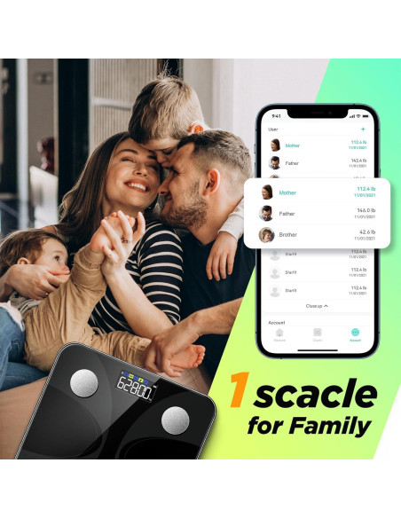 Báscula Digital RunSTAR con Pantalla Grande y Análisis Corporal