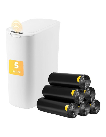 Cesto de Basura Automático LJIACLEA 19L Blanco con Sensor