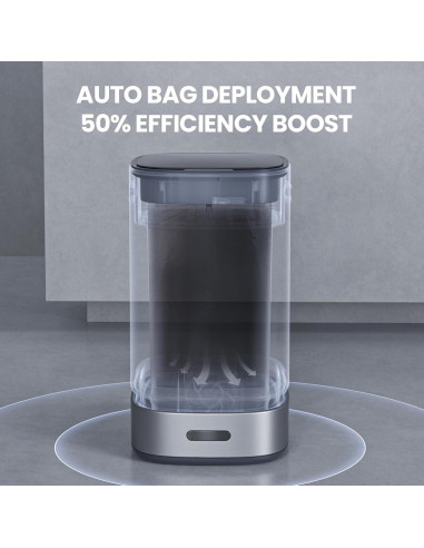 Cubo de Basura Automático ELPHECO 15L Acero Inoxidable Plata