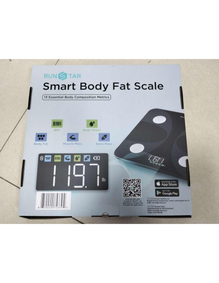 Báscula Digital RunSTAR con Pantalla Grande y Análisis Corporal