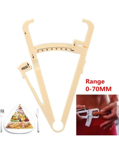 Calibrador de Grasa Corporal FANTIA - Medición Precisa 16.5cm