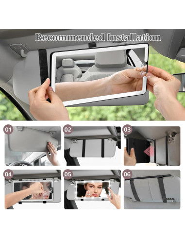 Espejo de Vanidad LED Saiggnyy SAI-770 para Coche Grande