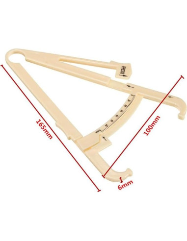 Calibrador de Grasa Corporal FANTIA - Medición Precisa 16.5cm