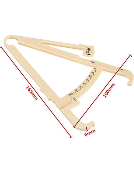 Calibrador de Grasa Corporal FANTIA - Medición Precisa 16.5cm