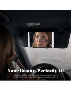 Espejo de Visera Solar LED LUXIQUE SM426 - Portátil y Recargable 2