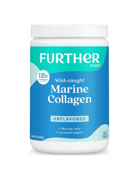 Polvo de Péptidos de Colágeno Marino Further Food 168.5 g Polvo de Péptidos de Colágeno Marino Further Food 168.5 g