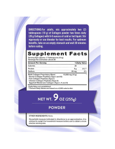 Polvo de Péptidos de Colágeno Múltiple Verdad de la Naturaleza 255g 2