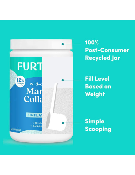 Polvo de Péptidos de Colágeno Marino Further Food 168.5 g Polvo de Péptidos de Colágeno Marino Further Food 168.5 g