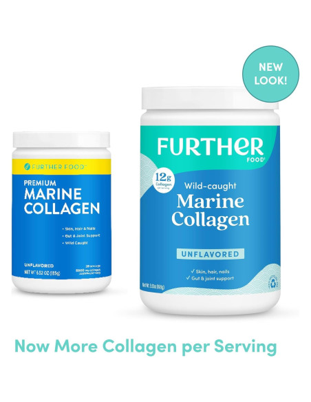 Polvo de Péptidos de Colágeno Marino Further Food 168.5 g Polvo de Péptidos de Colágeno Marino Further Food 168.5 g