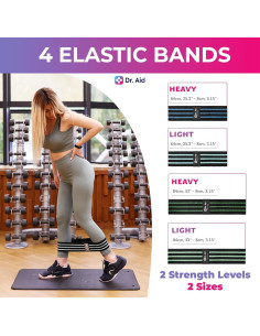 Bandas de Resistencia Dr. Aid - Set de 4 para Glúteos y Piernas 2