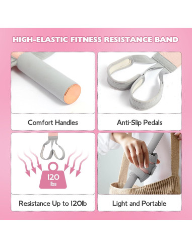 Banda de Resistencia HilpurSkx 150lb con Mangos Antideslizantes