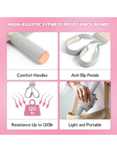 Banda de Resistencia HilpurSkx 150lb con Mangos Antideslizantes