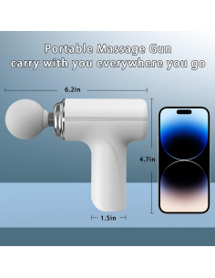 Mini Pistola de Masaje ZEOEZHBI Eléctrica 20cm Alivio Dolor 2