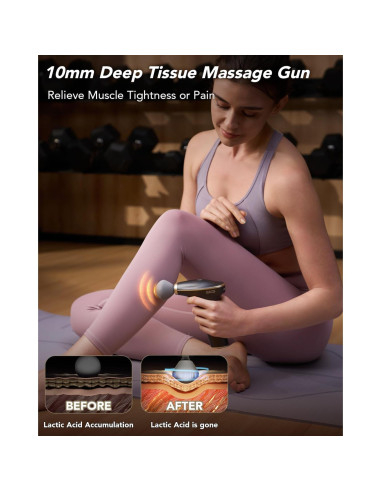 Pistola de Masaje SKG FS700 Portátil 10mm 5 Intensidades