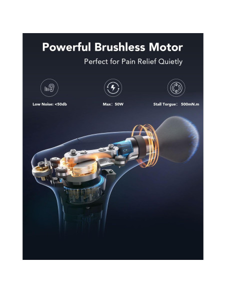 Pistola de Masaje SKG FS700 Portátil 10mm 5 Intensidades