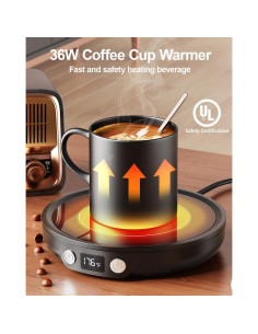 Calentador de Tazas Eléctrico SWEETFULL 36W Negro con Temporizador 2